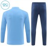 Manchester City Sweat d'Entraînement Quarter-Zip 2024-25 Bleue Pour Enfant